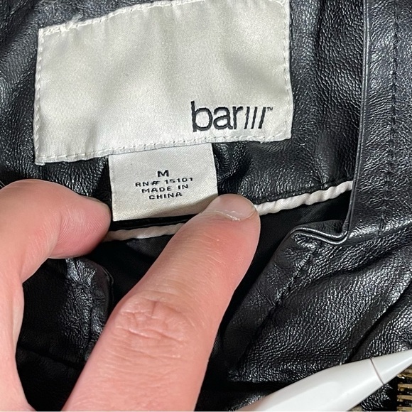 Bar lll Vegan Leather Jacket Size M - Picture 3 of 9